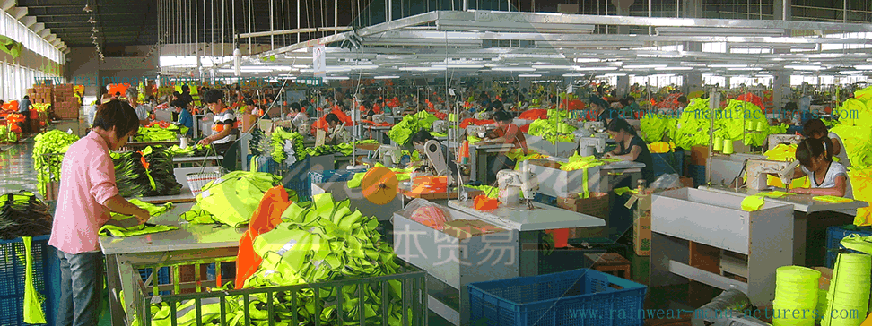 China safety clothing manufacturers workshop hi vis clothing factory